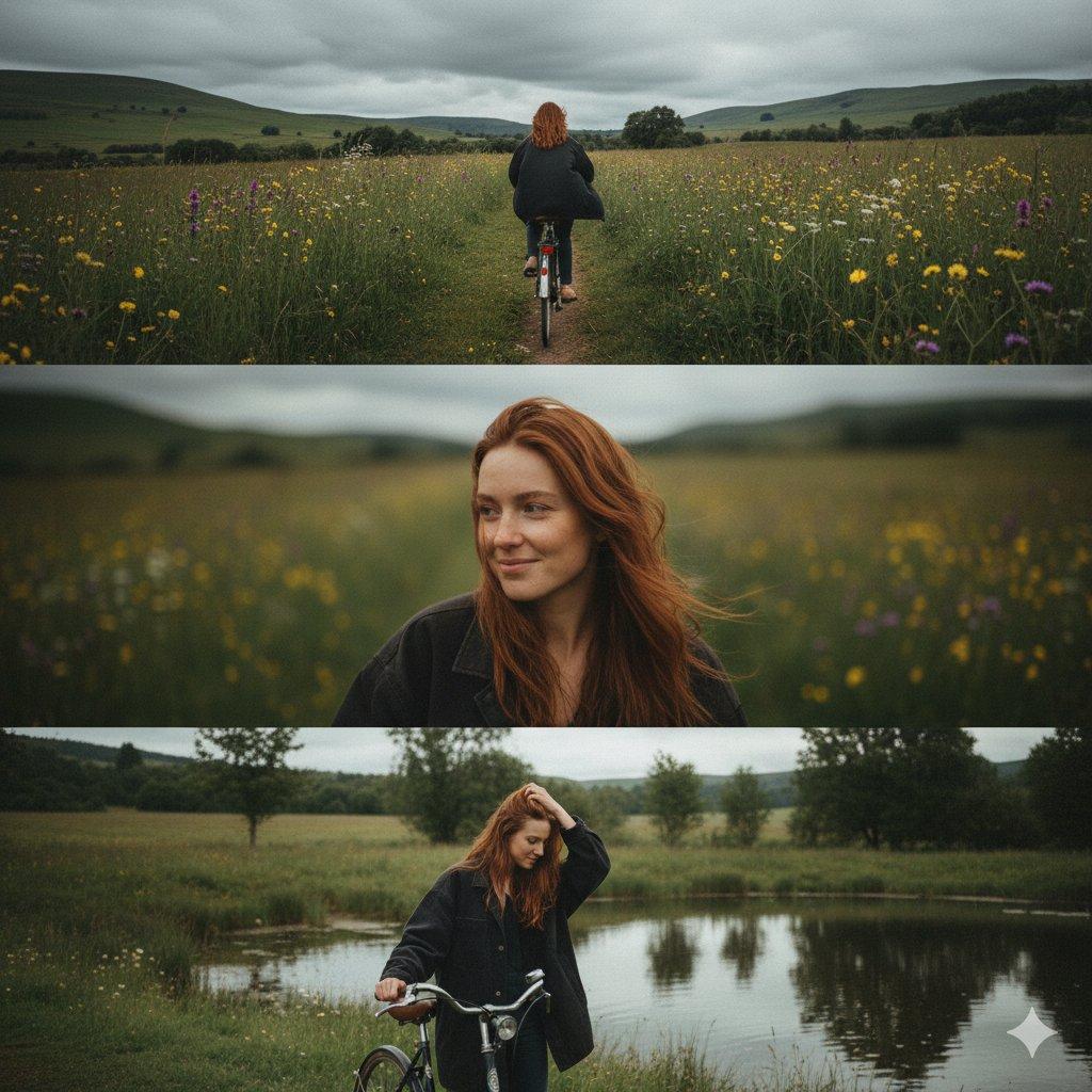 Bicycle Meadow Trilogy (3 emotional shots)